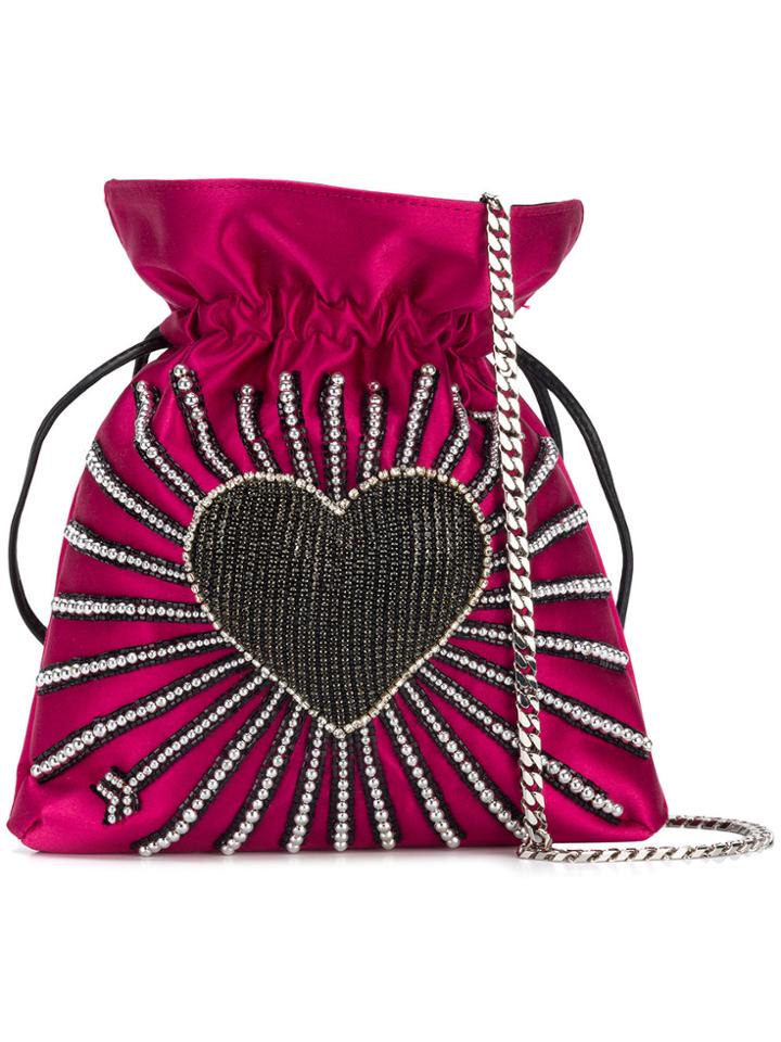 Les Petits Joueurs Trilly Heart Cupid Bag - Pink & Purple