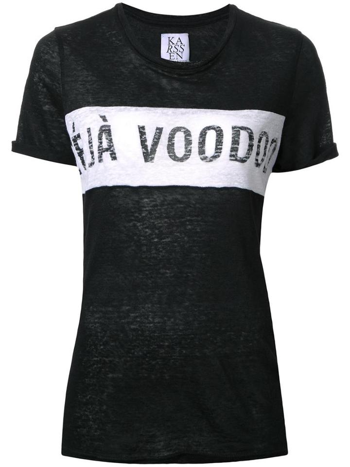 Zoe Karssen 'deja Voodoo' T-shirt, Women's, Size: Large, Black, Linen/flax