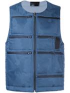 Letasca Camouflage Quilted Zipped Vest, Men's, Size: Xl, Blue, Nylon