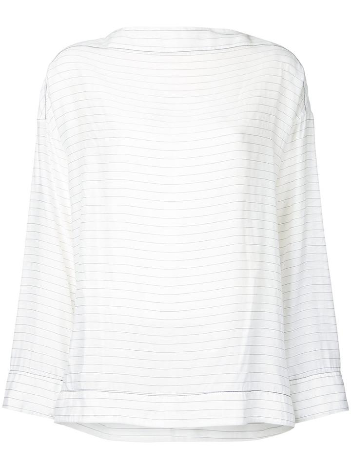 Bassike - Boat Neck Top - Women - Silk/acetate/viscose - 6, White, Silk/acetate/viscose