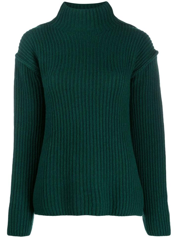 Tory Burch Ribbed Knit Sweater - Green