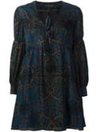 Rachel Zoe Printed Silk Mini-dress, Women's, Size: 8, Blue, Silk