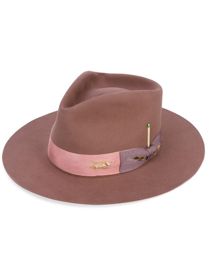 Nick Fouquet - 'the Belcampo' Hat - Women - Beaver Fur - 58, Women's, Pink/purple, Beaver Fur