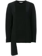 Stella Mccartney Asymmetric Panelled Sweater - Black