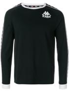 Kappa Contrast Logo Print Longsleeved Top - Black