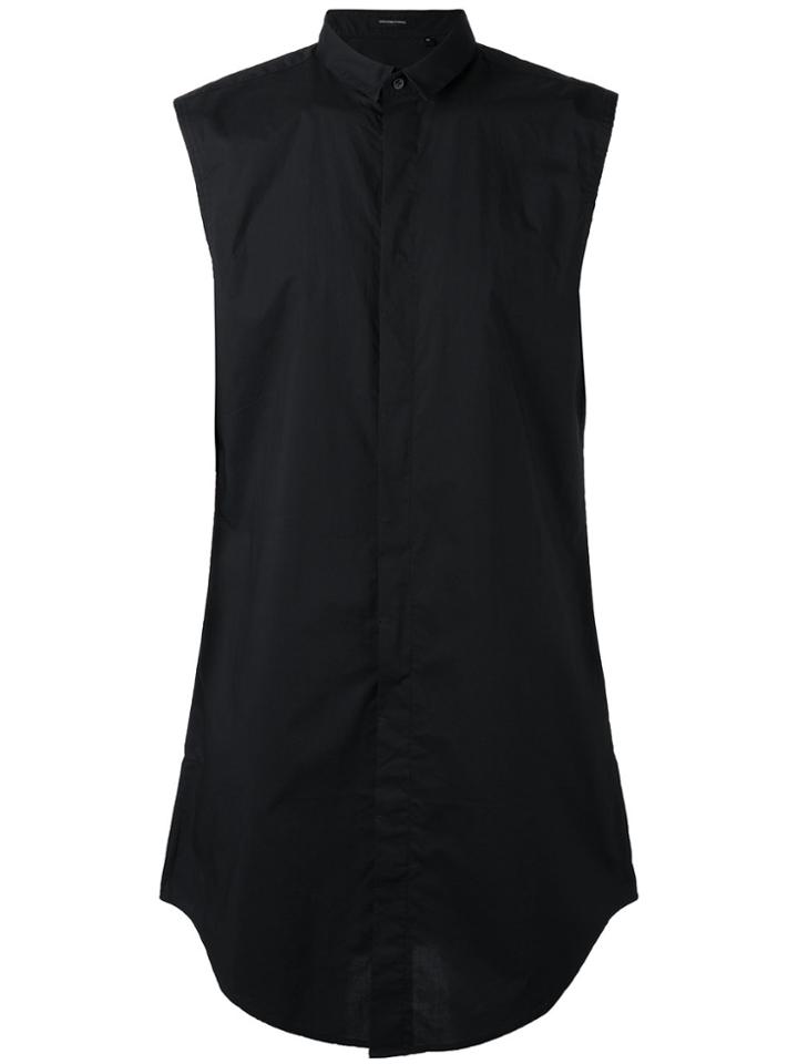 Unconditional Long Sleeveless Shirt - Black