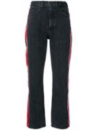 Rag & Bone /jean Side Stripe Cropped Jeans - Black