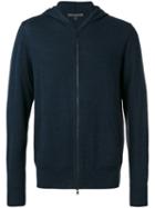 John Varvatos Hooded Sweater, Men's, Size: Large, Blue, Merino