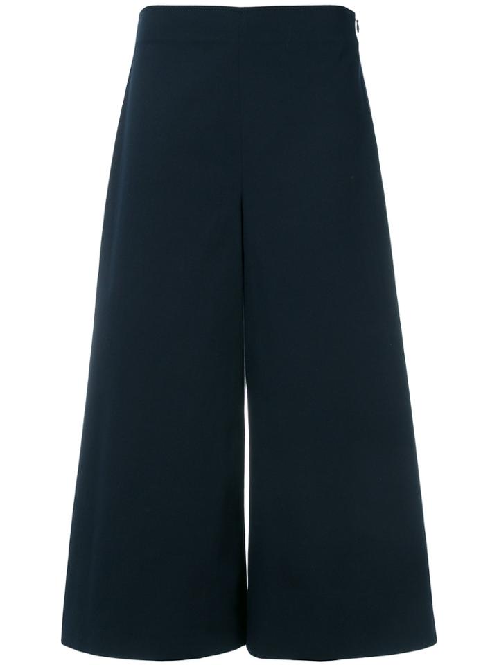 Mantu Wide Cropped Trousers - Blue