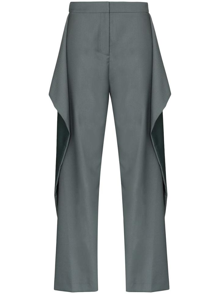 Marta Jakubowski Blossom Two-tone Trousers - Green
