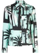 Fausto Puglisi Palm Tree Print Shirt - Blue