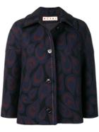 Marni Patterned Cropped Jacket - Black