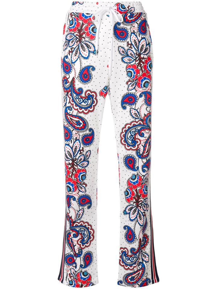 P.a.r.o.s.h. Paisley Dotted Track Pants - White