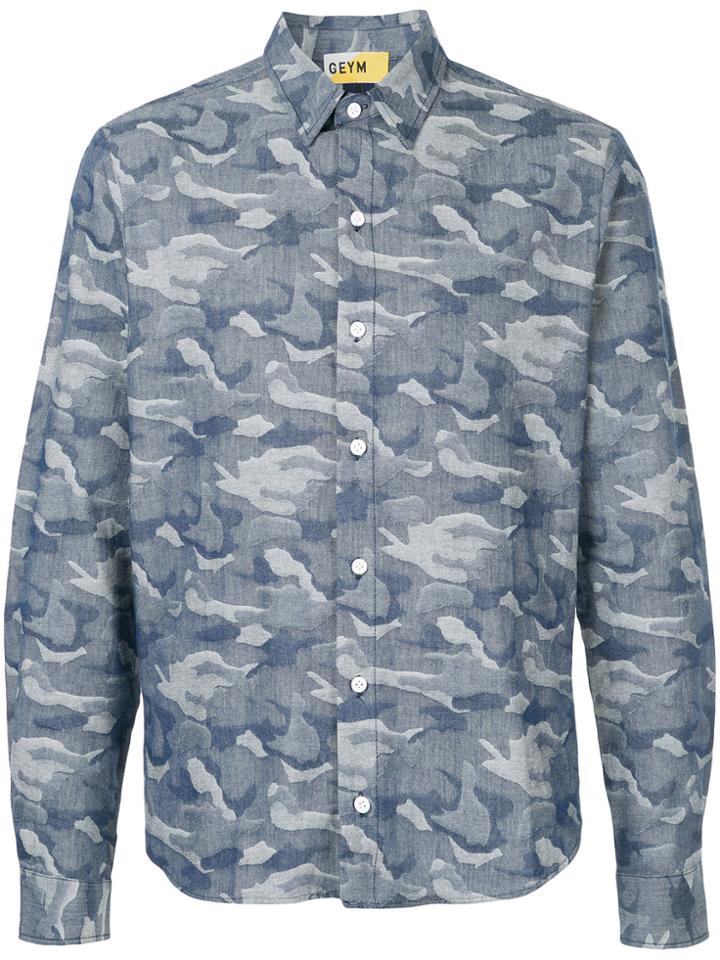 Geym Camouflage Print Shirt - Blue