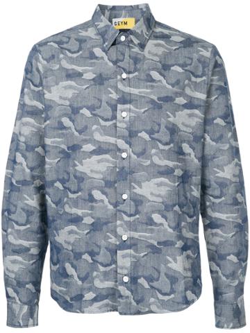 Geym Camouflage Print Shirt - Blue