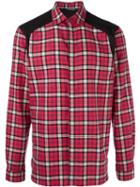 Neil Barrett Checked Shirt, Men's, Size: 42, Red, Cotton
