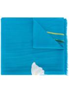 Paul Smith - Beaded Embellished Scarf - Women - Wool - One Size, Women's, Blue, Wool