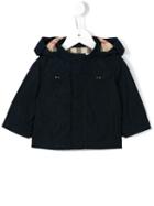Burberry Kids - Hooded Coat - Kids - Cotton/polyester - 9 Mth, Blue