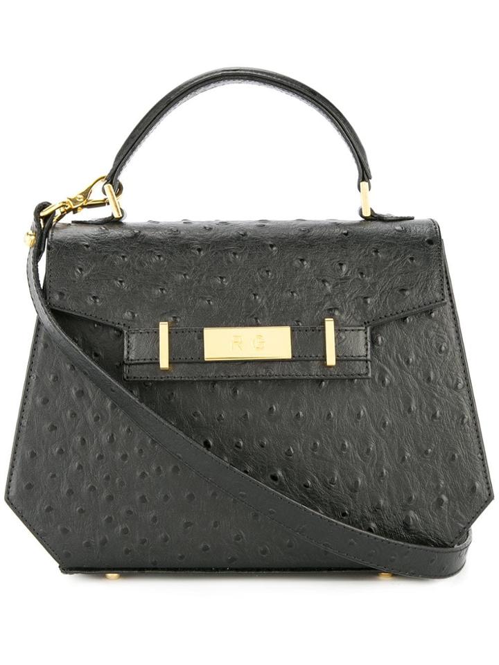 Rula Galayini Lily Ostrich Mini Satchel - Black