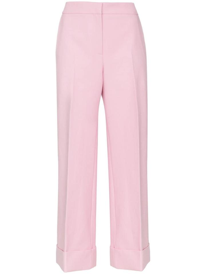 Khaite Devon Pleated Wide Leg Trousers - Pink