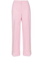 Khaite Devon Pleated Wide Leg Trousers - Pink