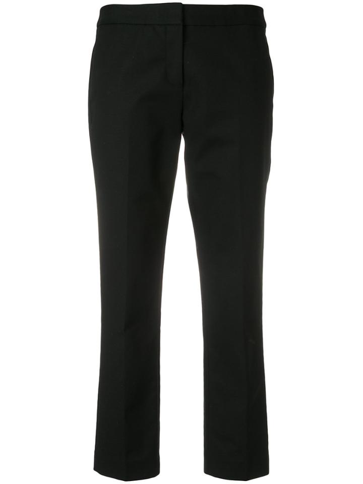 Michael Michael Kors Cropped Slim-fit Trousers - Black