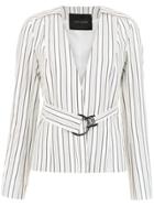 Tufi Duek Striped Blazer - White