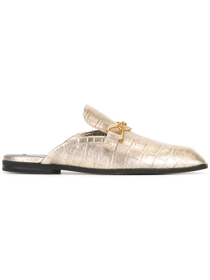 Stella Mccartney Open-back Loafer - Metallic