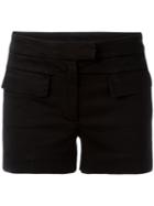 Dondup - Flap Pocket Shorts - Women - Cotton/spandex/elastane - 44, Black, Cotton/spandex/elastane
