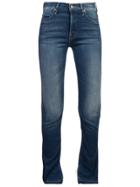 Mother Skinny Fit Washed Jeans - Blue