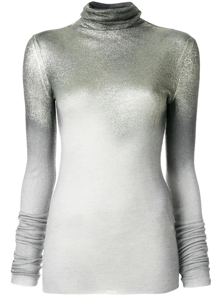 Nude Turtleneck Top - Grey