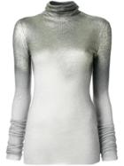 Nude Turtleneck Top - Grey