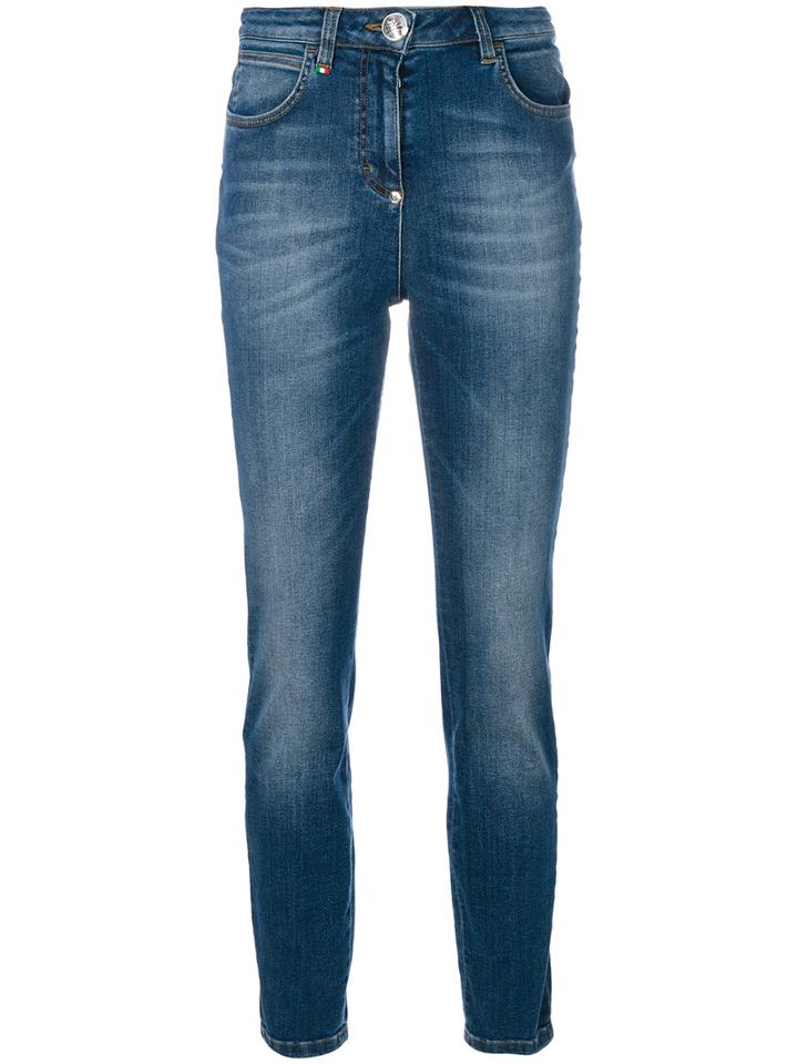 Philipp Plein - High-waisted Jeans - Women - Cotton/spandex/elastane - 29, Blue, Cotton/spandex/elastane