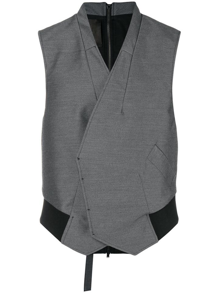 Lost & Found Rooms Zip Back Vest - Grey