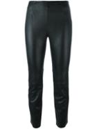 T By Alexander Wang Cropped Trousers, Women's, Size: 6, Black, Lamb Skin/cotton/spandex/elastane