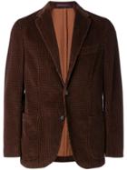 The Gigi Houndstooth Check Blazer - Brown