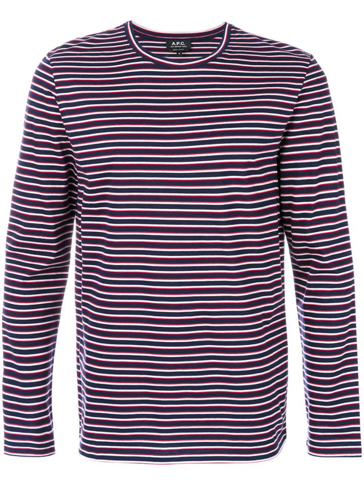 A.p.c. Striped Top - Blue
