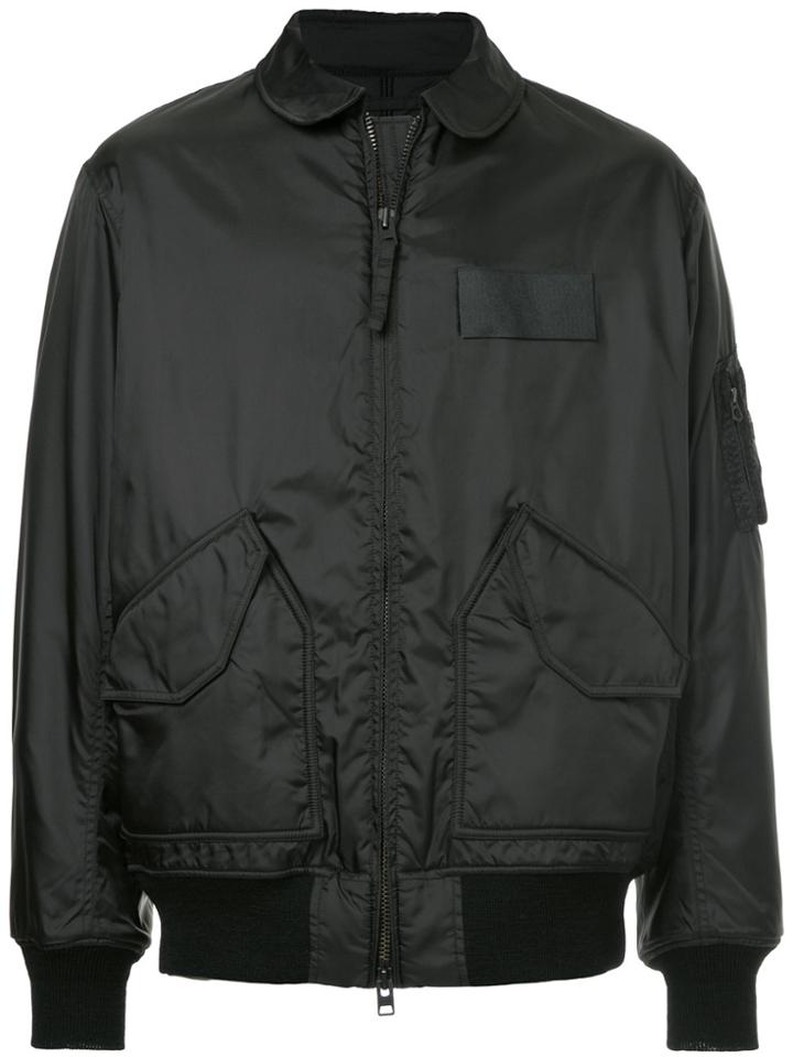 Marka Zipped Bomber Jacket - Black