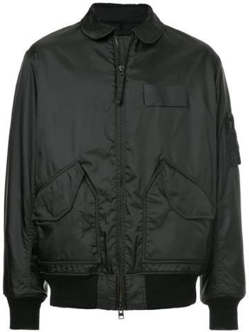 Marka Zipped Bomber Jacket - Black