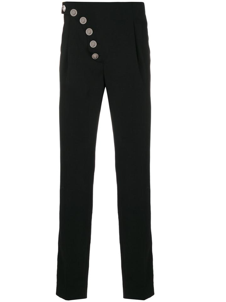 Armani Jeans Textured Straight Trousers - Blue