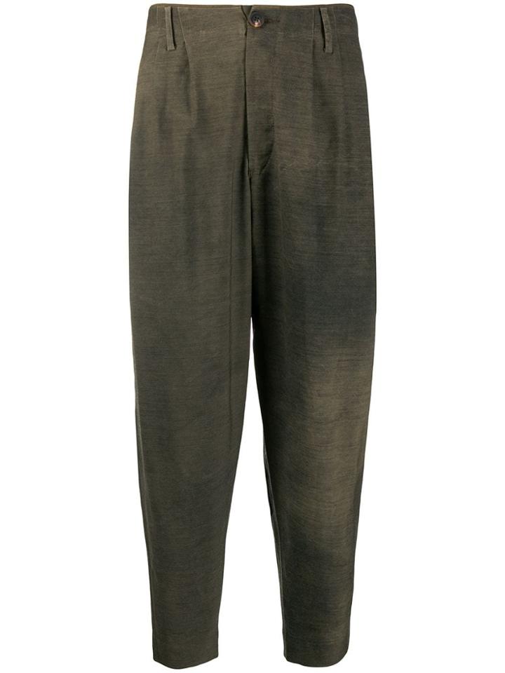 Ziggy Chen Loose Fit Tapered Trousers - Green
