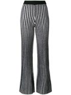 Simon Miller Contrast Stripe Flared Trousers - Black