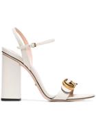 Gucci Marmont 105 Leather Sandals - White