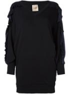 Nude Ruffle Detail Sweater Dress