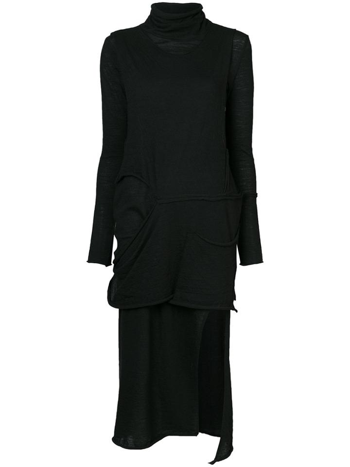 Barbara I Gongini Deconstructed Stretch Dress - Black