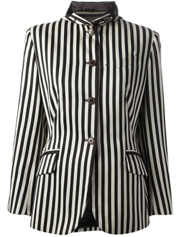 Jean Paul Gaultier Vintage Striped Jockey Jacket, Women's, Size: 42, Black