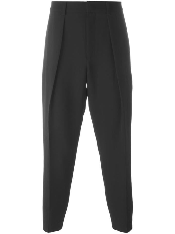 Mcq Alexander Mcqueen Pleated Trousers, Men's, Size: 50, Black, Polyester/cotton