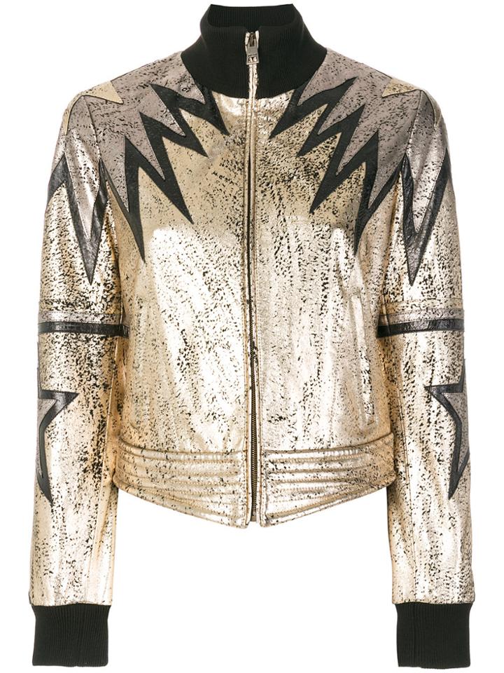 Just Cavalli Metallic Bomber Jacket