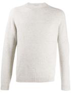 Malo Crew-neck Knit Sweater - White