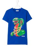 Moschino Kids Snake Print T-shirt, Girl's, Size: 14 Yrs, Blue